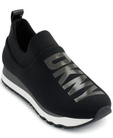 DKNY Women's Jadyn Lightweight Slip on Comfort Sneaker, Black/Dark Gunmetal, 6.5